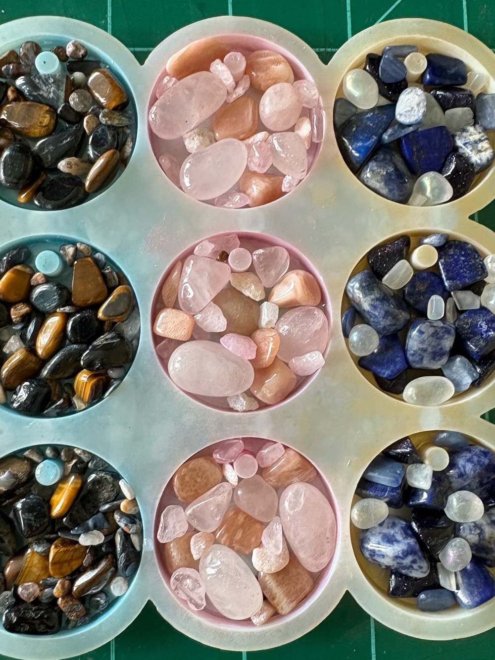Moonbow Handcrafted Charm ft. Rose Quartz, Pink Opal + Peach Moonstone - Picture 4 of 9